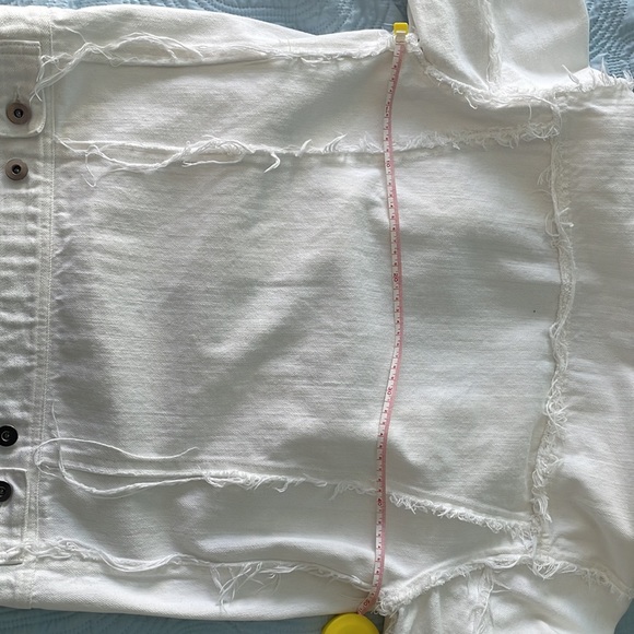 Japanese white denim jacket from Reats Tailor Zazous, made in Japan. Size Small - Picture 6 of 7